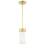 Livex Lighting - Livex Lighting 49829-33 Norwich - One Light Pendant - No. of Rods: 3  Canopy IncludedNorwich One Light Pe Soft Gold Soft Gold UL: Suitable for damp locations Energy Star Qualified: n/a ADA Certified: n/a  *Number of Lights: Lamp: 1-*Wattage:100w Medium Base bulb(s) *Bulb Included:No *Bulb Type:Medium Base *Finish Type:Soft Gold