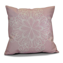 16 in. Snowflake Holiday Pillow in Pink - Decorative Pillows