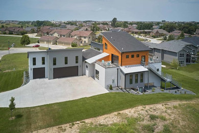 Example of a minimalist exterior home design in Other