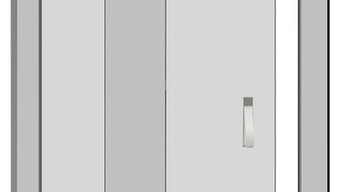 Glass Shower Stall With Sliding Door and Silicone Handle, 39"x35"