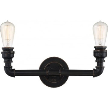 Nuvo Lighting Iron - Two Light Wall Sconce, Industrial Bronze Finish