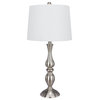 Fangio Lighting 27" Metal Table Lamp, Brushed Steel Finish