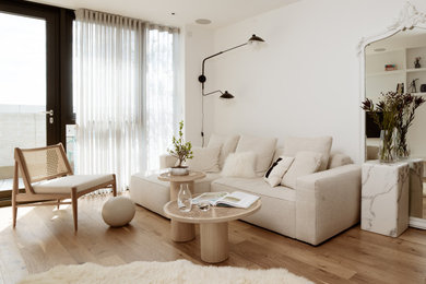 Medium sized contemporary living room in London.