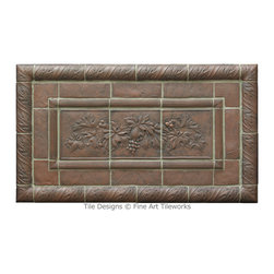Fine Art Tileworks - Grapes & Leaves 6x18 mural - Products