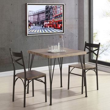 Tiago-3Pk Dining Set-Rustic Oak