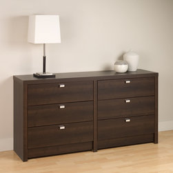 Prepac Espresso Series 9 Designer 6-Drawer Dresser - Products