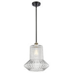 Innovations Lighting - Springwater 1-Light Pendant, Black Antique Brass, Clear Spiral Fluted - A truly dynamic fixture, the Ballston fits seamlessly amidst most decor styles. Its sleek design and vast offering of finishes and shade options makes the Ballston an easy choice for all homes.