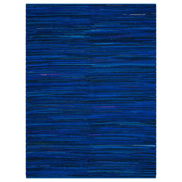 Safavieh Rag Rug Collection RAR130 Rug, Blue/Multi, 10' X 14'