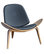 Fine Mod Imports Shell Chair, Black