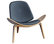 Fine Mod Imports Shell Chair, Black