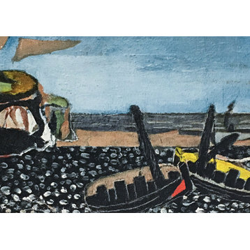Georges BRAQUE Lithograph "Barques Bleues" Limited Edition SIGNw/Frame