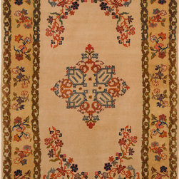 Persian Kashan rug 4'6 X 7'3 - Area Rugs