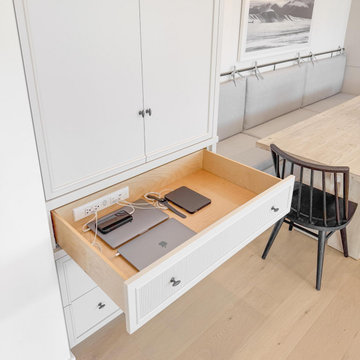 Scandinavian Kitchen with Built-In In-Drawer Charging Drawer