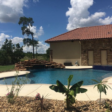 Benders Landing Freeform Pool with Waterfall