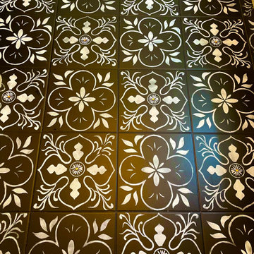 Painted Refinished Tile Floor