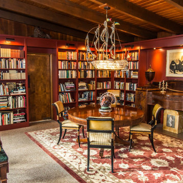 Old World Library and Dining Room