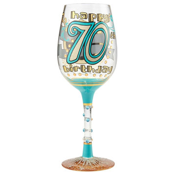 "70th Birthday" Wine Glass