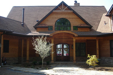 Example of a mountain style home design design in Other