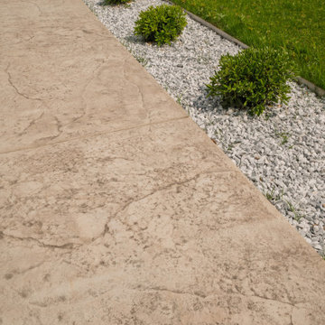 Pavimento in cemento stampato - Villa privata - Santa Maria di Sala (VE)