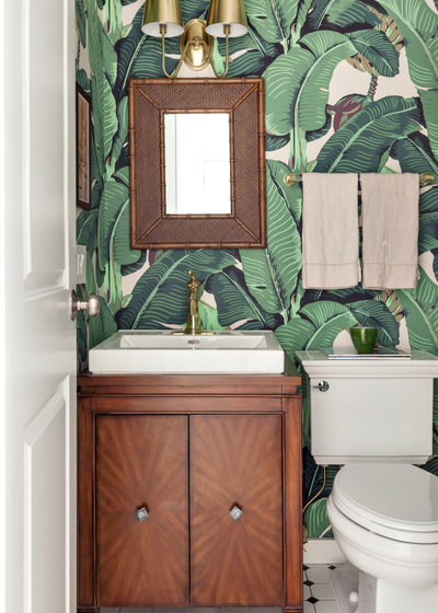 Eclectic Powder Room by Ecostruct LLC