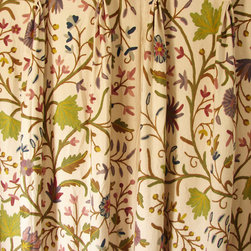 Crewel Fabrics Drapes and Curtains - Floor Rugs