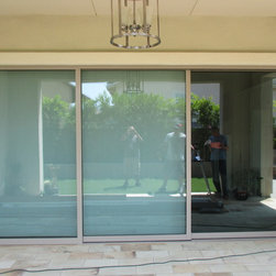 Compacting Sliding Doors Motorized Power Screens - Screen Doors