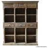 Antique Distressed Solid Wood 3 Drawer Bookcase