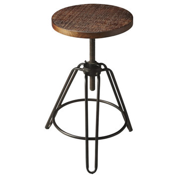 Butler Industrial Chic Round Revolving Bar stool