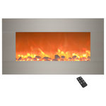 Northwest - Silver Electric Fireplace, 13 Backlight Colors and Remote- 31" by Northwest - Form and function perfectly align in this sleek Electric Fireplace with Backlights by Northwest. Bring beauty and warmth together with 13 ambiance-enhancing backlight options plus high, low, or no heat settings- so you can instantly transform the mood of your living space. Including a convenient remote control, this elegantly designed backlit electric fireplace adds the ideal touch of modern style and comfort to your home.