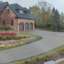 love the rounded brick path