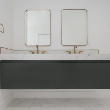 modern white bathroom remodel