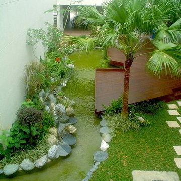 Landscaping work at Catholic JC