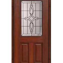 External Single Door 80 Fiberglass Marsais 2 Panel 1/2 Lite - Front Doors