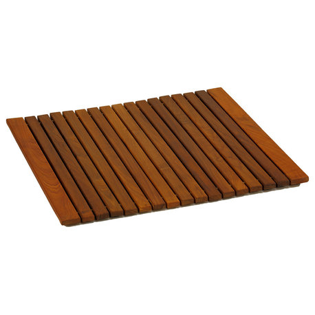 Lykos String Spa Shower Mat, Solid Teak Wood Oiled Finish