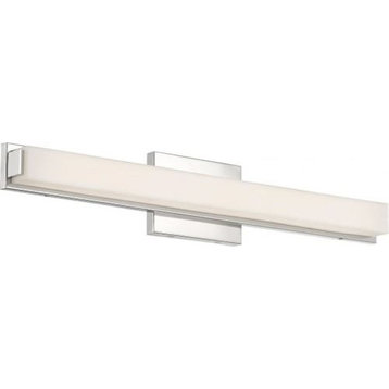 Contemporary Slick LED 26" Vanity In Polished Nickel Finish