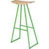 Robert Inlay Bar Stool, Green, Maple