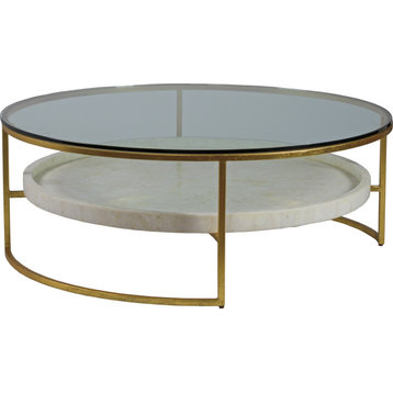 Cumulus Large Round Cocktail Table - Gold, Large