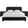 Modway MOD-5077-BLK-SET Francesca 3 Piece King Bedroom Set In Black