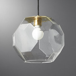 Flat Glass Pendant Light | CB2 - Baby And Kids