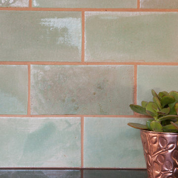 Farmhouse Patina Subway Tile Kitchen