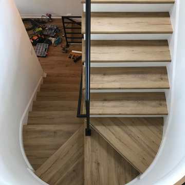 San Pedro, CA - Stairs Renovation, LVP Flooring Installation