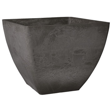 Simplicity Square Pot, Dark Charcoal, Large