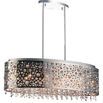 Bubbles 11 Light Drum Shade Chandelier with Chrome finish