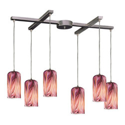 ELK LIGHTING - ELK LIGHTING 544-6MR Molten 6-Light Pendant Light - Pendant Lighting