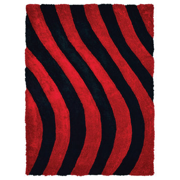 United Weavers Finesse Streamer Red Area Rug 5'3x7'2