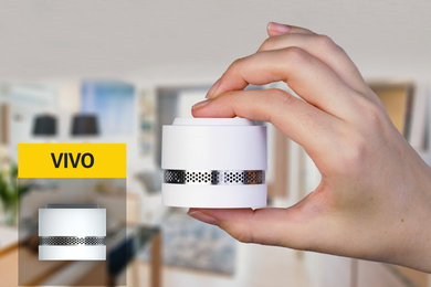 Le VIVO est un nano détecteur de fumée qui tient dans le creux de votre main