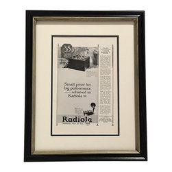 TimelessWalls - Original Vintage 1925 Radiola by RCA Advertisement Framed - Prints And Posters