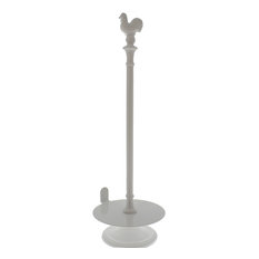 Traditional Paper Towel Holders | Houzz - Chasseur - Chasseur Cast Iron Rooster Paper Towel Holder, White - Paper  Towel Holders