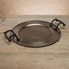 GG Collection Antique Silver Round Tray