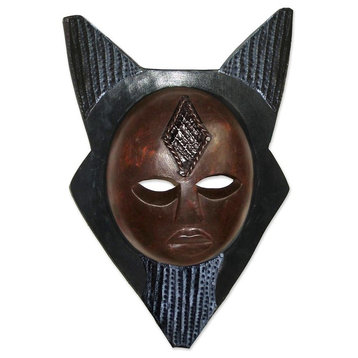 Lucky Star Ghanaian Wood Mask